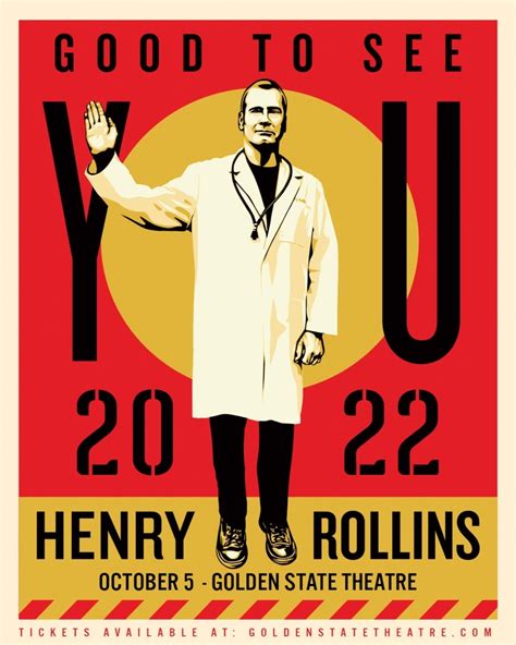 Henry Rollins At Golden State Theatre 2022 Old Monterey
