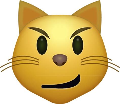Smirk Cat Emoji Free Download Ios Emojis Cat Emoji Emoji Angry Cat