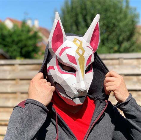 Drift Mask Fortnite Papercraft 3d Origami Diy Pdf Download Dt