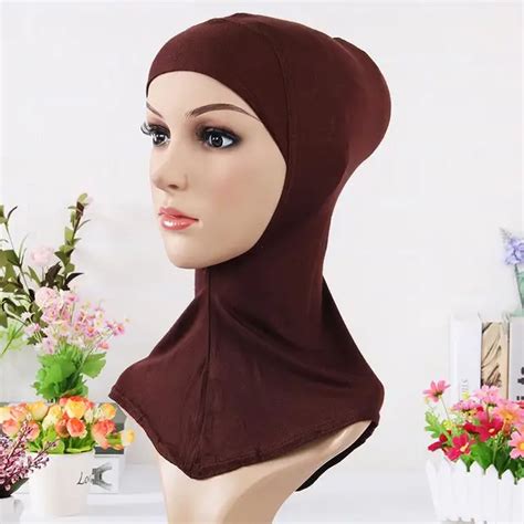 2017 new women multicolor available choose full cover inner muslim cotton hijab cap islamic head