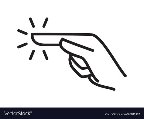 Touch Hand Finger Icon Screen Choose Click Push Vector Image