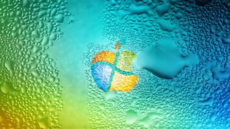 Windows Apple Water Drops Cool 3d Background Hd Cool 3d Background