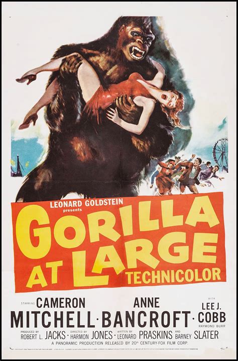Gorilla At Large 1954 Classic Horror Movies Posters Movie Posters