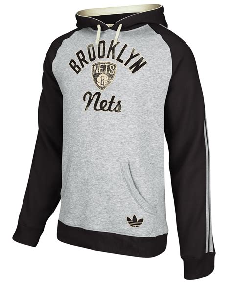 Nba men's brooklyn nets kyrie irving black team playmaker name & number pullover hoodie. adidas Men's Originals Nba Brooklyn Nets Hoodie in Grey ...
