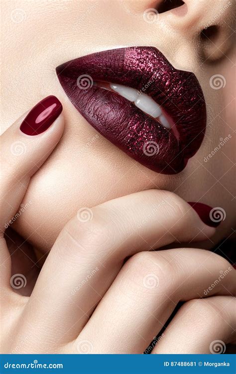 close up view of beautiful woman lips stock image image of beauty lips 87488681