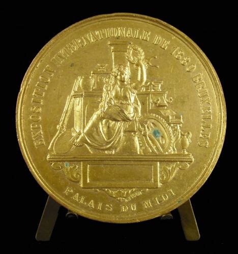 Medal Brussels 1880 Exhibition International Palace Of Midi Belgium