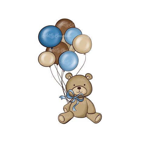 Teddybeer Clipart Beer PNG Baby Shower Clipart Digitale Etsy België