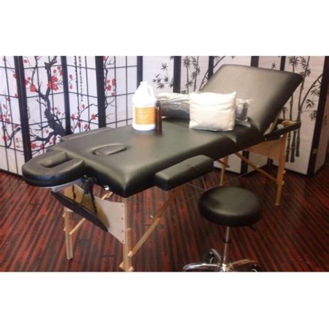 Massage Supply Kit Massage Table Lotion Bottle Sheets Bolster And Stool Brody Massage