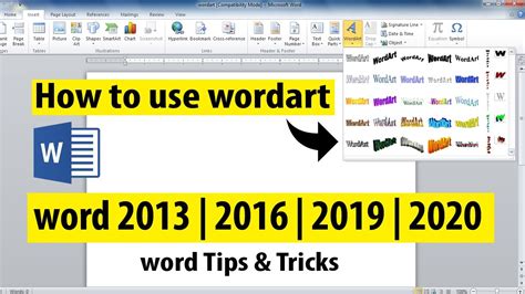 How To Make This Wordart In Word 2016 To 2020 Youtube