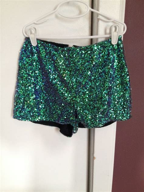 Green Sequin Shorts Ebay