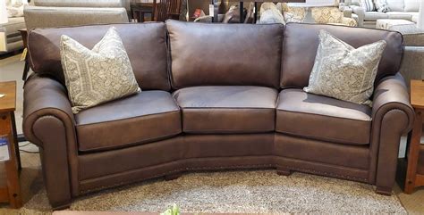 Smith Brothers 393 Leather Conversation Sofa Living Room Furniture