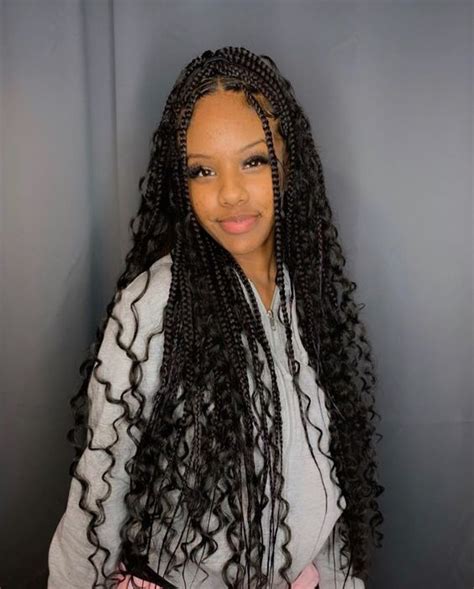 13 Chic Medium Knotless Braids With Curls The Fshn