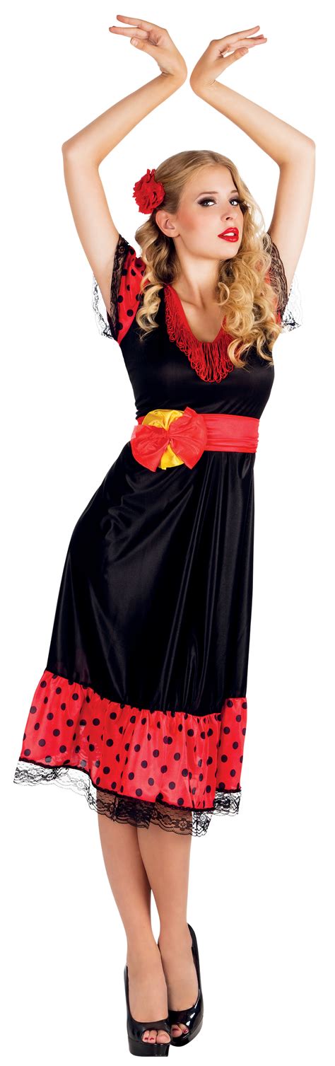 spanish senorita ladies fancy dress flamenco dancer mexican womens adult costume ebay