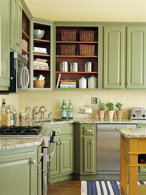 Even in a house with kids. Beautifully Colorful Painted Kitchen Cabinets