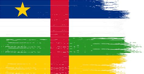 Free Central African Republic Flag With Brush Paint Textured Isolated