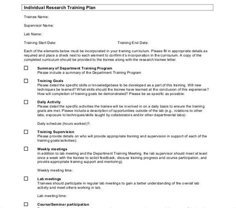 13 Individual Training Plan Template