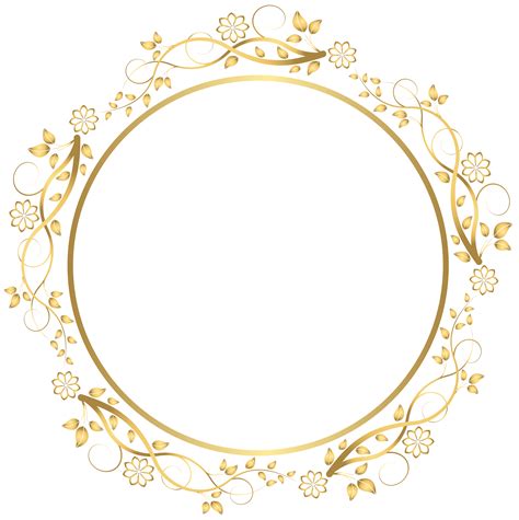 Moldura Dourada Frame Dourado Png Fundo Transparente Faça O Download