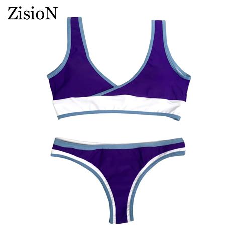 Zision 2018 Brazilian Swimming Suits Sexy Swimwear Women Swimsuit Beach Bikinis Thong Bathing