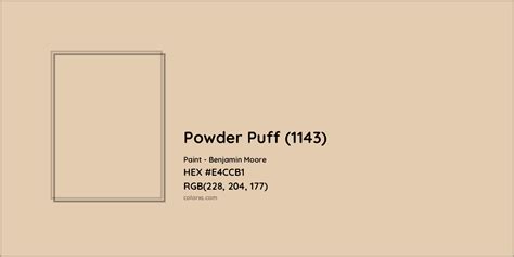 Benjamin Moore Powder Puff 1143 Paint Color Codes Similar Paints And