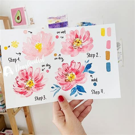 Watercolor Flower Painting Tutorial Best Flower Site