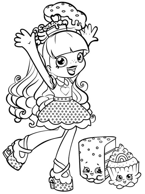 Rainbow Kate Shopkins Shoppies Coloring Page Free Printable Coloring