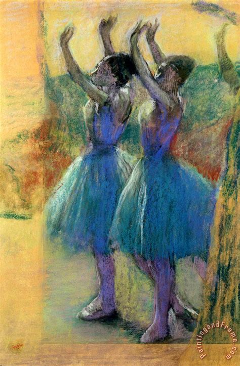 Edgar Degas Two Blue Dancers Painting Two Blue Dancers Print For Sale