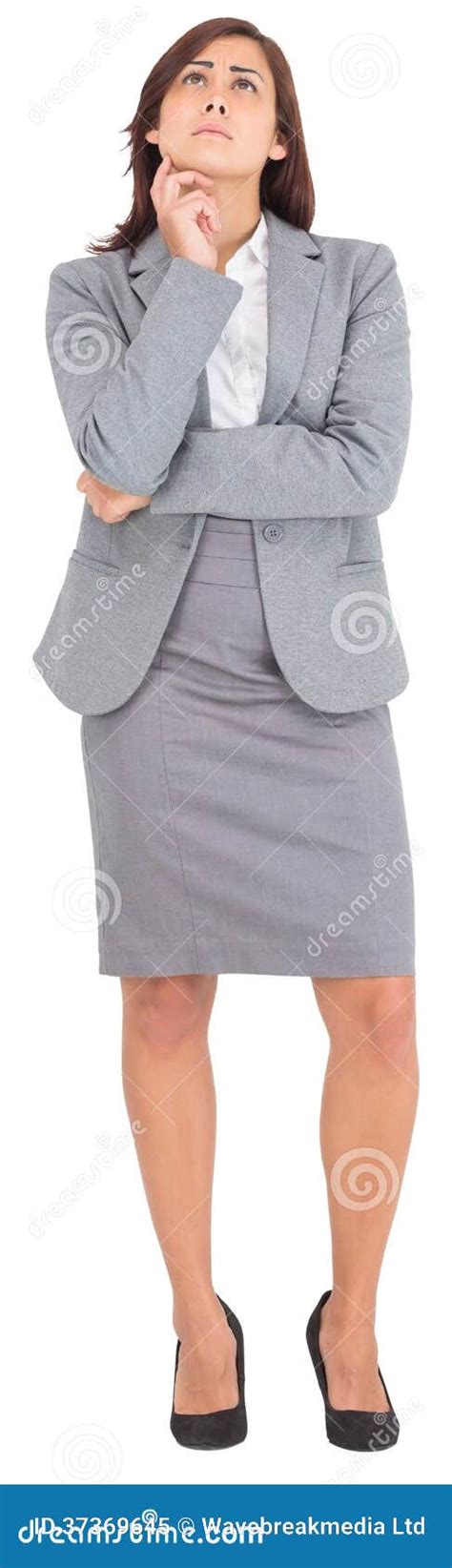 Thoughtful Businesswoman Stock Image Image Of Front 37369645