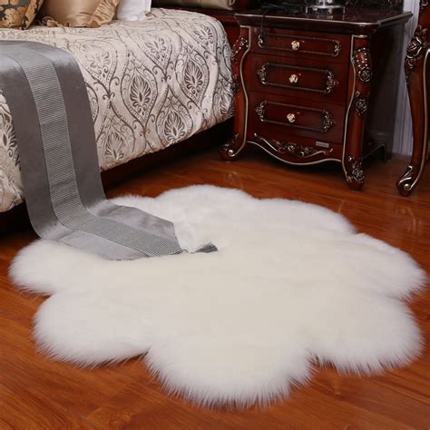 Soft Artificial Sheepskin Rugs Bedroom Chair Mat Artificial Wool Warm