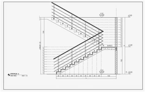 Ukuran Tangga Autocad Soalan 1