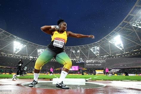 Danniel Thomas Dodd Of Jamaica Competes In The Womens Shot Put Final