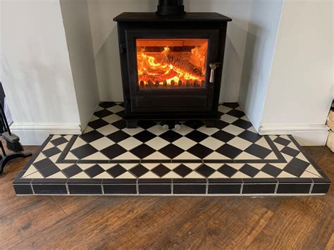 Harlequin Tiled Hearth Yorkshire Stoves And Fireplaces Fireplace