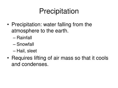 Ppt Precipitation Powerpoint Presentation Free Download Id168946
