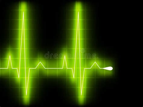 Green Heart Beat Ekg Graph Stock Vector Illustration Of Care Health