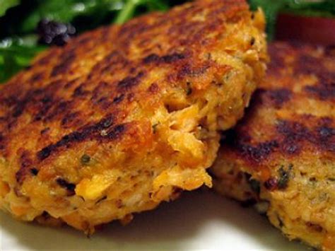 The salmon is easy to make and always available immediately because it is preserved in a. Salmon Burgers with Lemon-Sour Cream Sauce, Whats Cooking ...