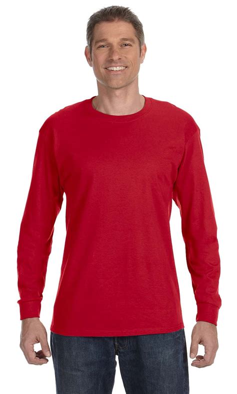 Gildan The Gildan Adult 53 Oz Long Sleeve T Shirt Red 2xl