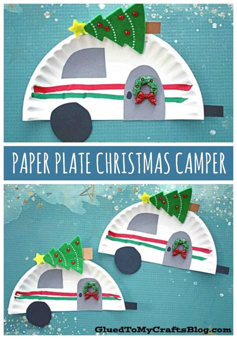 Paper Plate Christmas Camper Kid Craft Winter Crafts For Kids