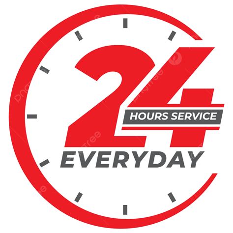 Diseño De Etiqueta De Servicio 24 Horas Vector Png Logotipo De