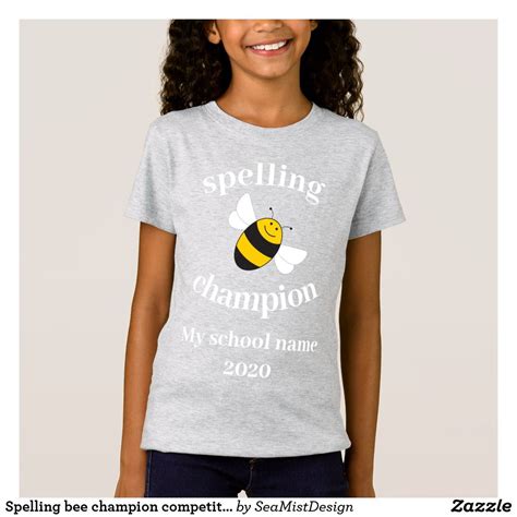 Spelling Bee Champion Competition Award Tshirt In 2021