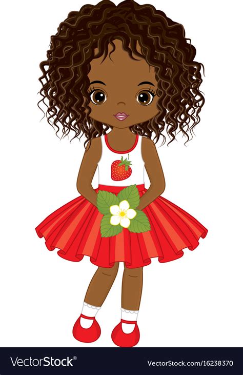 Cute Little African American Girl Royalty Free Vector Image