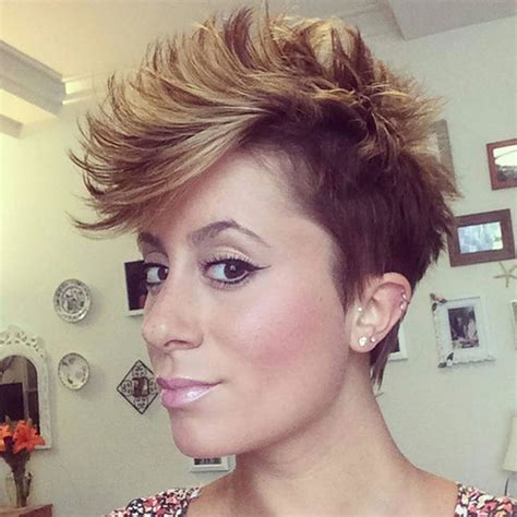You can combine french and dutch braids together. 20 Photo of Asymmetrical Pixie Faux Hawk Hairstyles