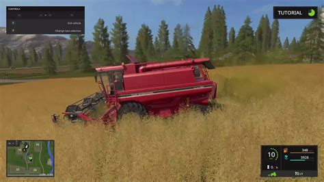 Harvesting Crops In Farm Simulator 17 Youtube