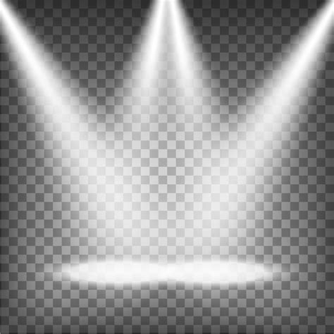 Spotlights Illuminated On Transparent Background Vector Premium Download