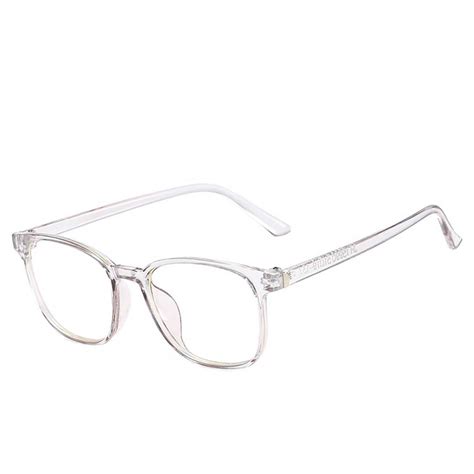 Tureclos Unisex Plain Clear Glasses Ultra Light Decoration Transparent
