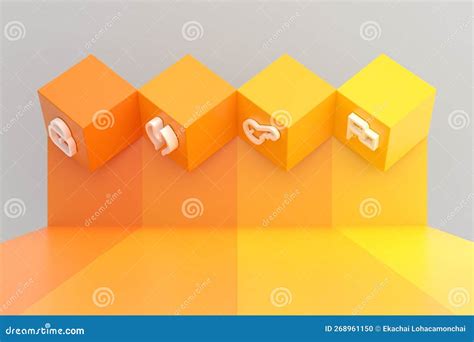 Set Of Infographic Colorful Banners Square Sections Stock Illustration