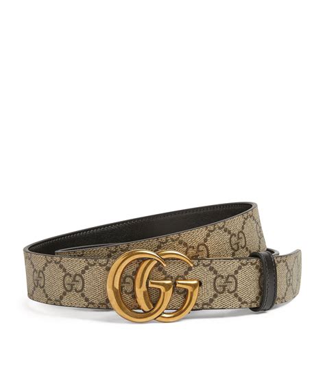 Gucci Beige Reversible Marmont Belt Harrods Uk