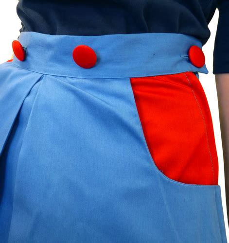 Womens Retro Pleated Skirt Gonsalves And Hall Blue Red