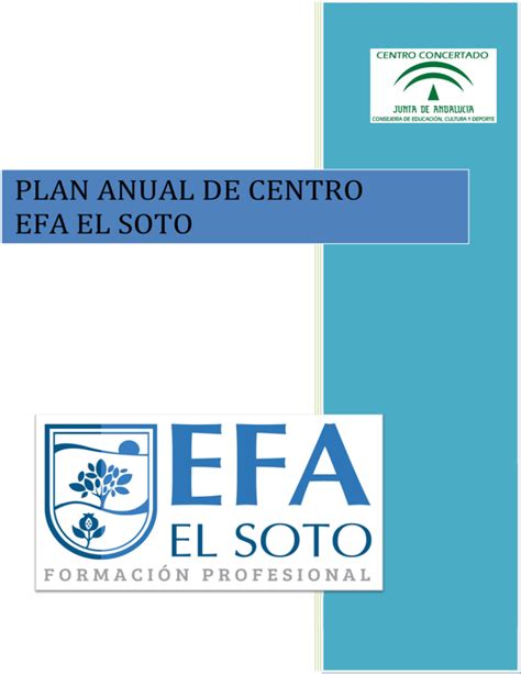 Plan Anual De Centro Efa El Soto