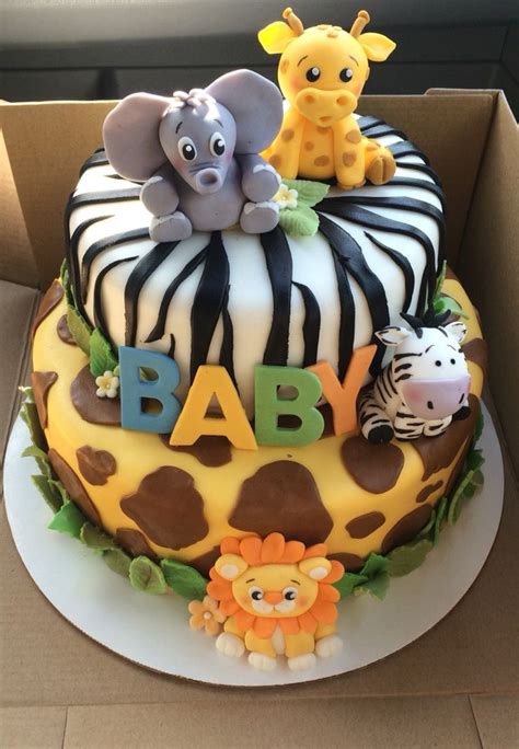 Safari Baby Shower Cake | Baby Boy Shower in 2019 | Safari baby shower