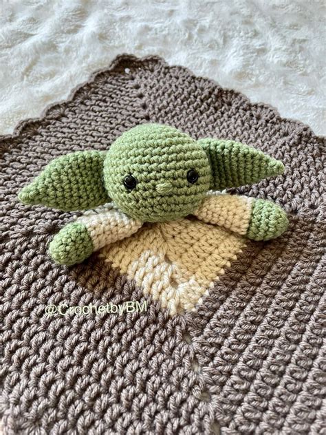 Baby Yoda Lovey Pattern Star Wars Crochet Lovey Pattern Crochet