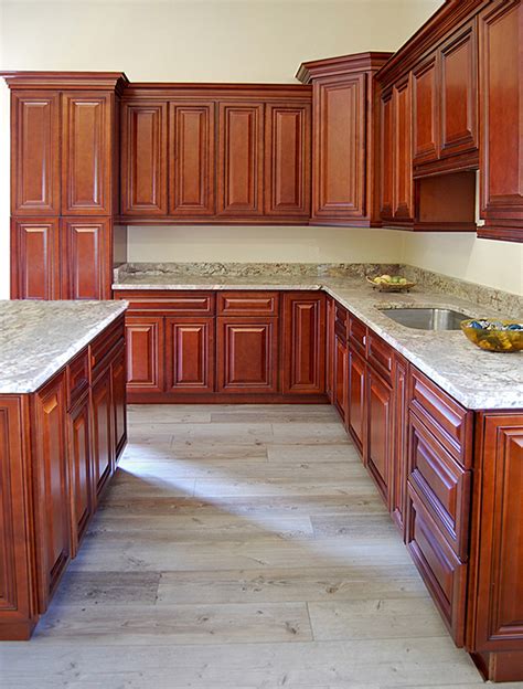Of course, selecting the right cabinets for your new kitchen means choosing more than just door colors. View Raised Panel Cherry Kitchen Cabinets Pictures - WoodsInfo